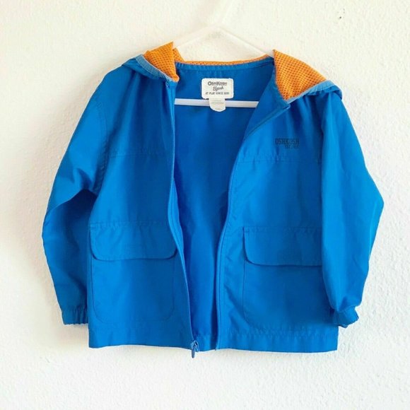 Osh Kosh Boys Sz 2T Toddler Blue Jacket Hood - Picture 2 of 9